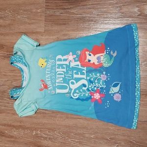 (4) The Disney Store Ariel's The Little Mermaid Youth Girl's Nightgown Pajamas